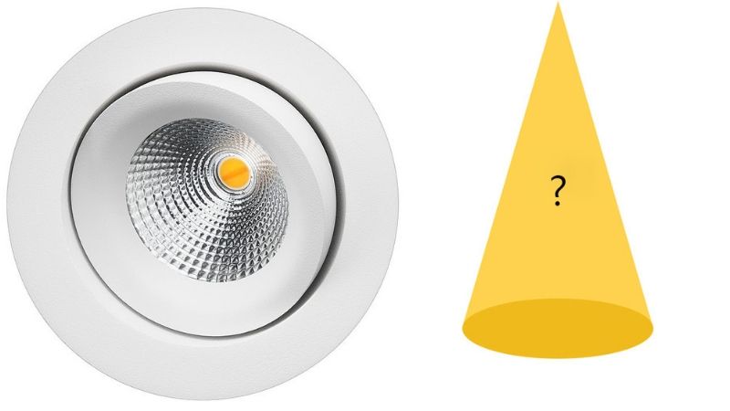 spredningsvinkel for downlight og lys