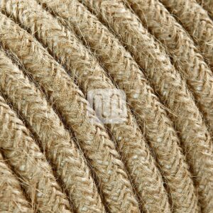 Rund - Strie (jute) Grov Stoffledning til Lampe 3x0.75mm2 (2 + jord)