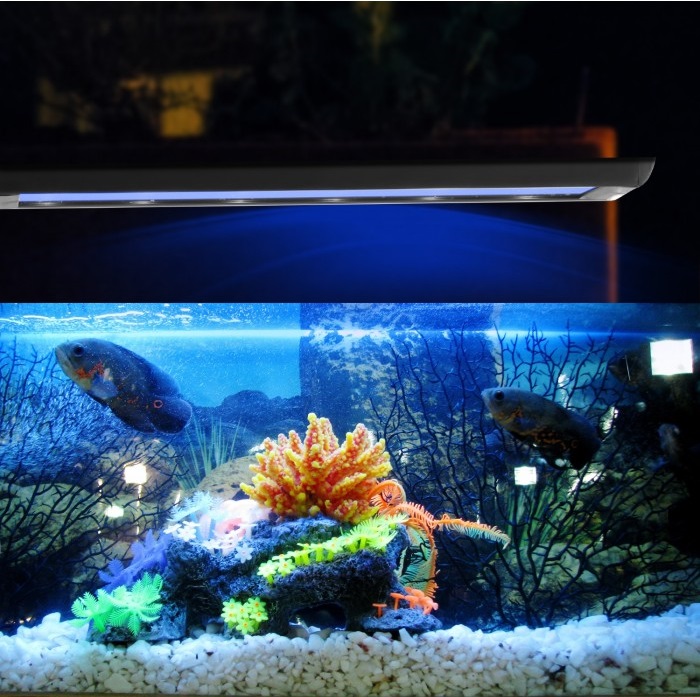 Skygge Stoop ufravigelige Akvarium lampe - Med vanlig og farget lys