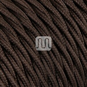 Tvinnet – Brun tvinnet (retro) stoffledning. 3×0.75mm2 (2 + jord)